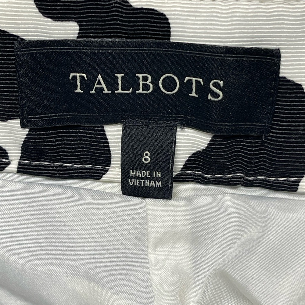 Talbots Black and White Pleated Midi Skirt - Picture 7 of 12